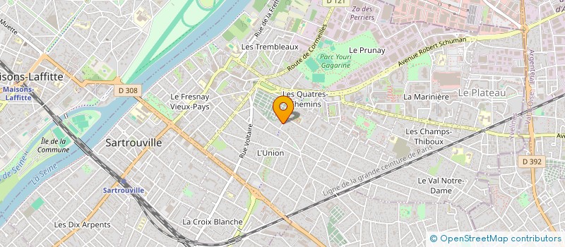 localisation de l'entreprise SYMETRIE à SARTROUVILLE