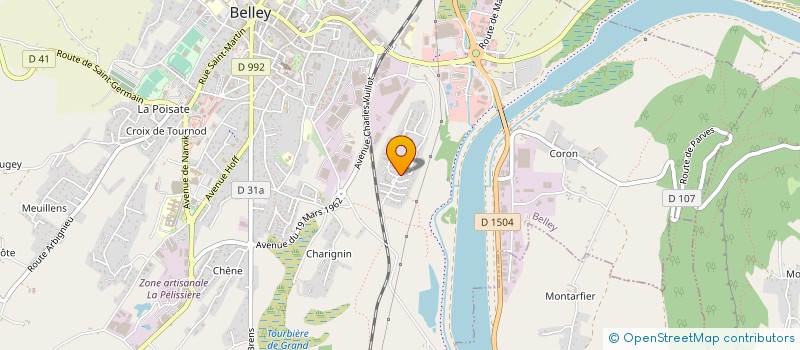 localisation de l'entreprise SYMFOMAT à BELLEY