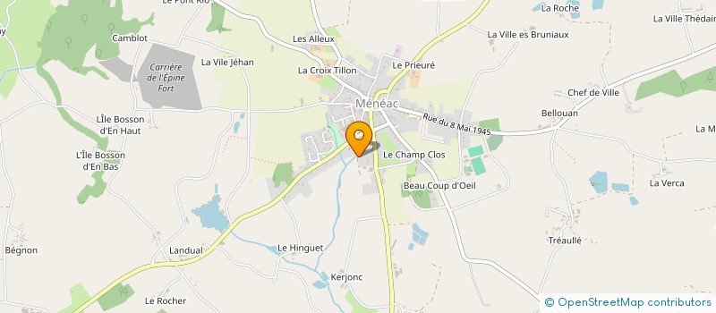 localisation de l'entreprise SYMPA DANS  MENEAC