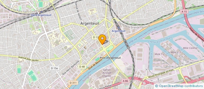 localisation de l'entreprise SYMPHANIE à ARGENTEUIL