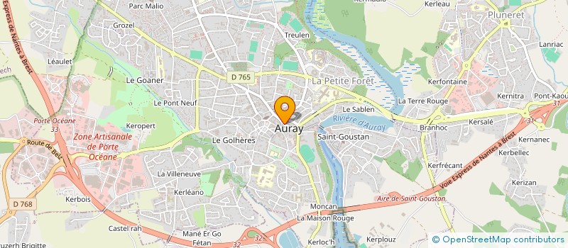 localisation de l'entreprise SYMPHONIE à AURAY