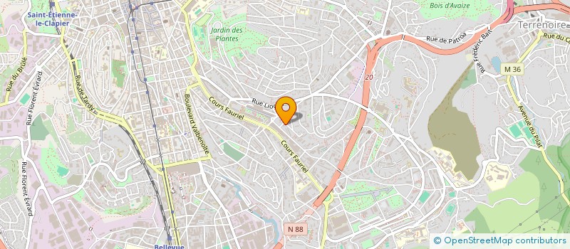 localisation de l'entreprise SYMPHONIE LOIRE FOREZ  SAINT-ETIENNE