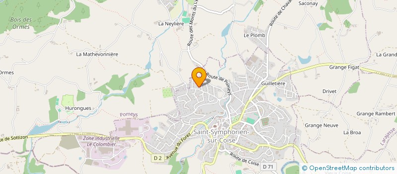localisation de l'entreprise SYMPHORIEN  SAINT-SYMPHORIEN-SUR-COISE