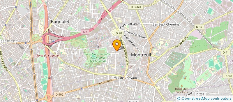 localisation de l'entreprise SYN COPRO DU 22-24 RUE COLBERT à MONTREUIL