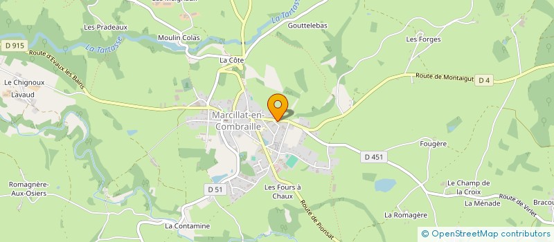 localisation de l'entreprise SYNALIM à MARCILLAT-EN-COMBRAILLE