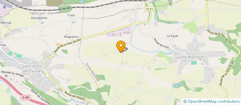 localisation de l'entreprise SYNCHROJOB  SAINTE-BLANDINE