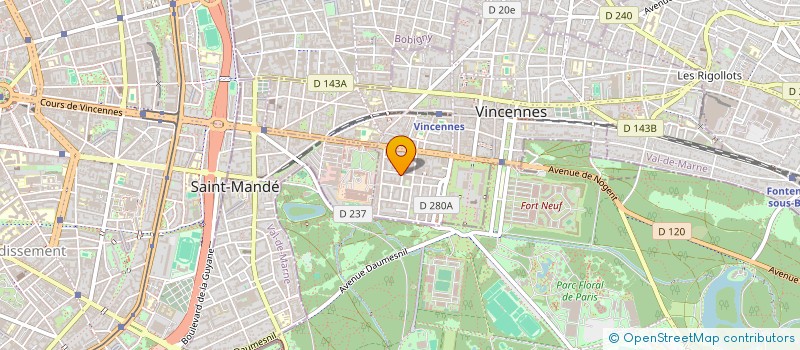 localisation de l'entreprise SYND 13 RUE DU MARECHAL MAUNOURY à VINCENNES