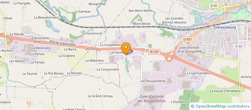 localisation de l'entreprise SYND ANIMAT DEFENSE DEVELOP ACTIV NOUVEL à CHATEAUBOURG