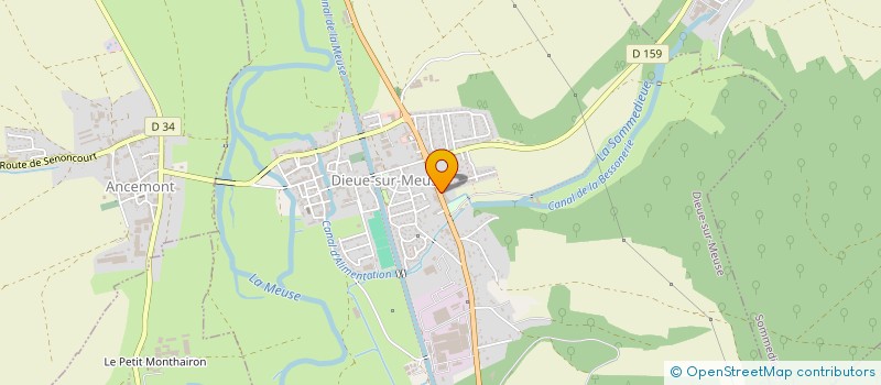 localisation de l'entreprise SYND ASSAINISSEMENT DE LA DIEUE à DIEUE-SUR-MEUSE