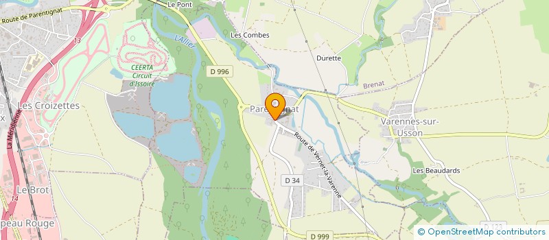 localisation de l'entreprise SYND ASSAINISSEMENT DES BOUTEYRES à PARENTIGNAT
