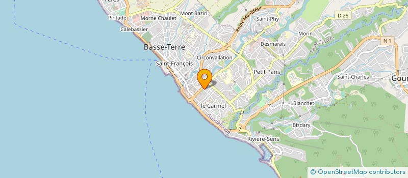 localisation de l'entreprise SYND AUTON DEPART MAIS SANTE PRIVE GUADE  BASSE-TERRE