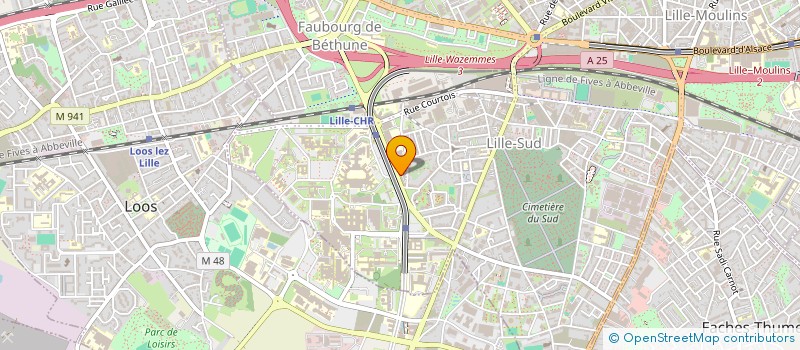 localisation de l'entreprise SYND AUTONOM UNSA SANTE SOCIAUX CHRU à LILLE