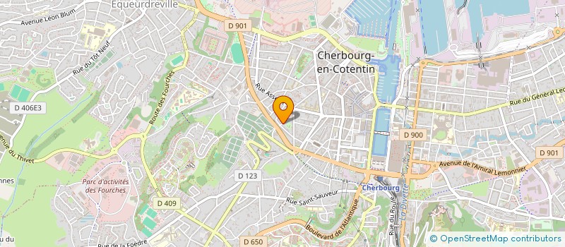 localisation de l'entreprise SYND BENEVOLE HAUTS DUCHE  CHERBOURG-EN-COTENTIN