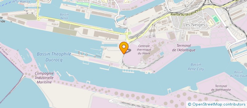 localisation de l'entreprise SYND CGT FO EDF-GDF PROD TRPT NDIE  LE HAVRE