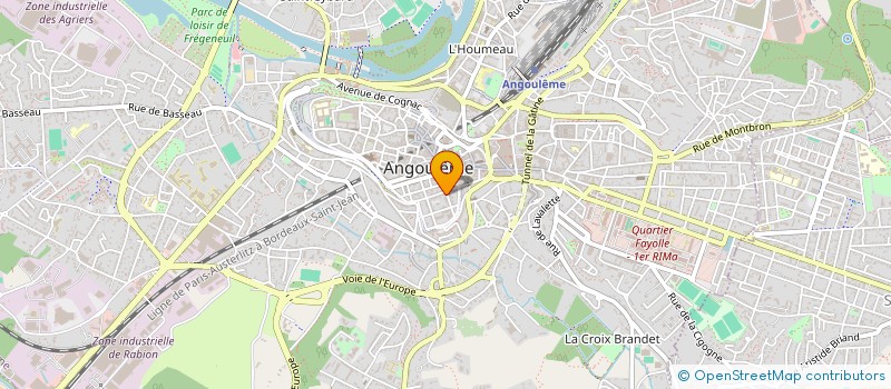 localisation de l'entreprise SYND CHAUSSURE PANTOUFFLE REG POITOU CHA à ANGOULEME