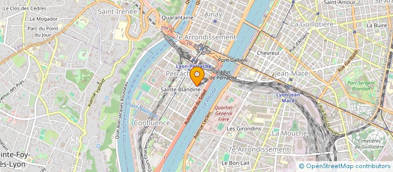 localisation de l'entreprise SYND CHIMIE ENERGIE RHONE ALPES OUEST  LYON