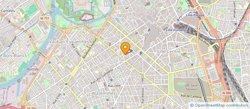 localisation de l'entreprise SYND CO PROP IMM 92 RUE JEAN SANS PEUR à LILLE