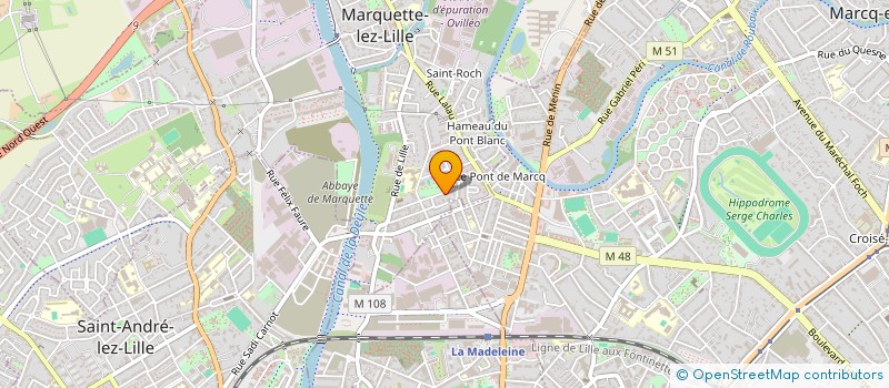 localisation de l'entreprise SYND CO PROP RES HAMEAU DE L ABBAYE  MARQUETTE-LEZ-LILLE