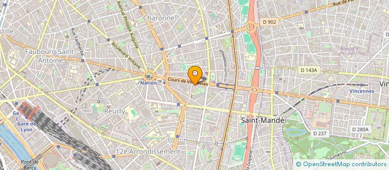 localisation de l'entreprise SYND COCPR DU 56 COURS DE VINCENNES  PARIS