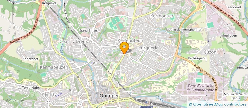 localisation de l'entreprise SYND COP 15 AV DE LA FRANCE LIBRE  QUIMPER