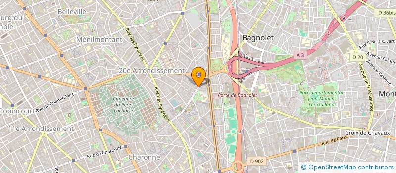 localisation de l'entreprise SYND COP 157 RUE DE BAGNOLET 75020 PARIS  PARIS