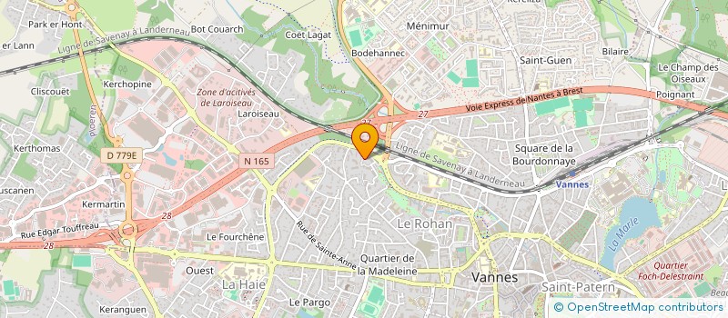 localisation de l'entreprise SYND COP 16 ALLEE DU PARC DE KERIZEL à VANNES