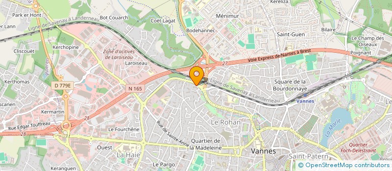 localisation de l'entreprise SYND COP 18, 20 ALLEE DU PARC DE KERIZEL à VANNES