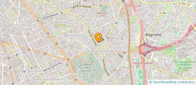 localisation de l'entreprise SYND COP 68 RUE ORFILA 75020 PARIS  PARIS