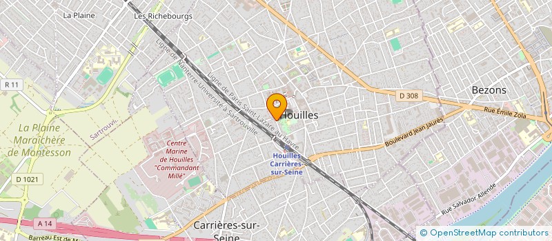 localisation de l'entreprise SYND COP REP PAR M LEROUX THIERRY  HOUILLES