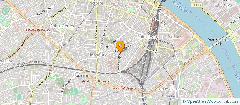 localisation de l'entreprise SYND COP RES 208 R DE BEGLES  BORDEAUX