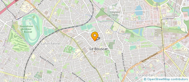 localisation de l'entreprise SYND COP RES BLEUE  LE BOUSCAT