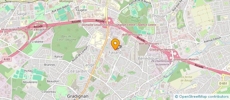 localisation de l'entreprise SYND COP RES LES PIERRES DU CAMPUS I  GRADIGNAN