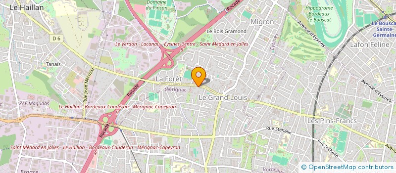 localisation de l'entreprise SYND COP RES PARC MONTAIGNE  MERIGNAC