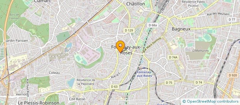 localisation de l'entreprise SYND.COPR. 1-3-5 RUE DES ROSES FONTENAY à FONTENAY-AUX-ROSES