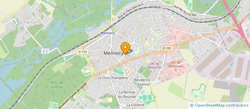localisation de l'entreprise SYND.COPR. 1 - 4 ALLEE DU PETIT PARC 91 à MENNECY