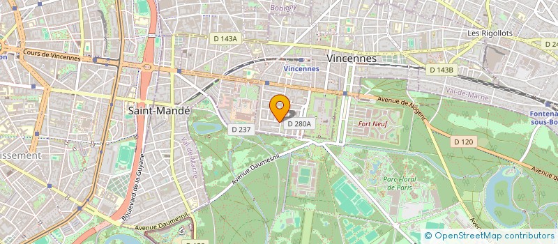 localisation de l'entreprise SYND.COPR. 1 7 ALLEE NICEPHORE NIECPER à VINCENNES