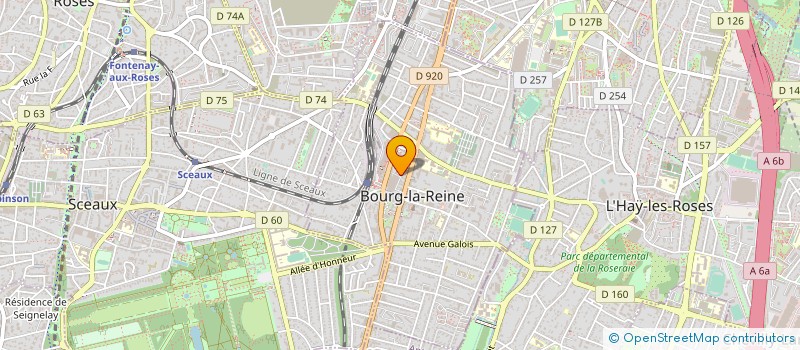 localisation de l'entreprise SYND.COPR. 1 A 5 RUE ALIXIA     BOURG LA à BOURG-LA-REINE