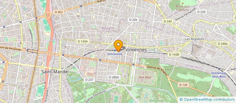 localisation de l'entreprise SYND.COPR. 1 AV. LAMARTINE 94 VINCENNE à VINCENNES