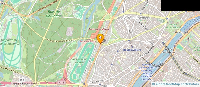 localisation de l'entreprise SYND.COPR. 1 PL DE LA PORTE DE PASSY  PARIS