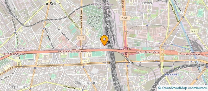 localisation de l'entreprise SYND.COPR. 1 R. DES POISSONNIERS 93 SAIN à SAINT-OUEN-SUR-SEINE