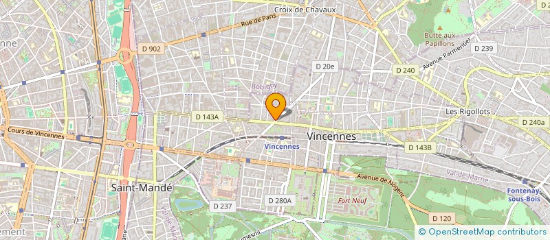 localisation de l'entreprise SYND.COPR.1 RUE DE LA FRATERNITE à VINCENNES
