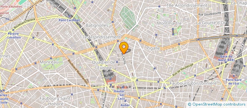 localisation de l'entreprise SYND.COPR. 1 RUE DU CARDINAL    MERCIER  PARIS