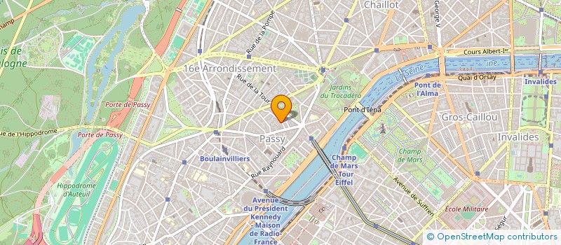 localisation de l'entreprise SYND.COPR. 1 RUE EUGENE MANUEL  PARIS 16  PARIS