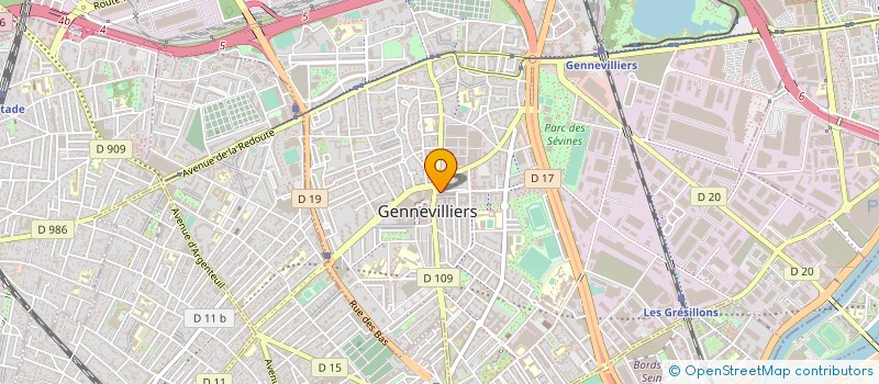 localisation de l'entreprise SYND.COPR. 1  RUE GEORGES THORETTON 92 G à GENNEVILLIERS