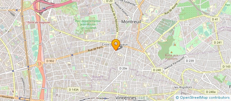 localisation de l'entreprise SYND.COPR. 1 RUE MARCELLIN BERTHELO à MONTREUIL