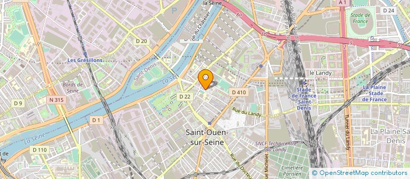 localisation de l'entreprise SYND COPR 1 RUE RABELAIS à SAINT-OUEN-SUR-SEINE
