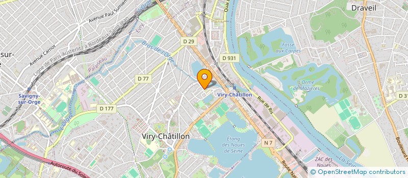 localisation de l'entreprise SYND.COPR. 10 AU 24 AV. PIERRE BROSSOLE à VIRY-CHATILLON