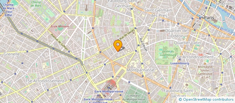 localisation de l'entreprise SYND. COPR. 102 R DU CHERCHE MIDI 75006  PARIS