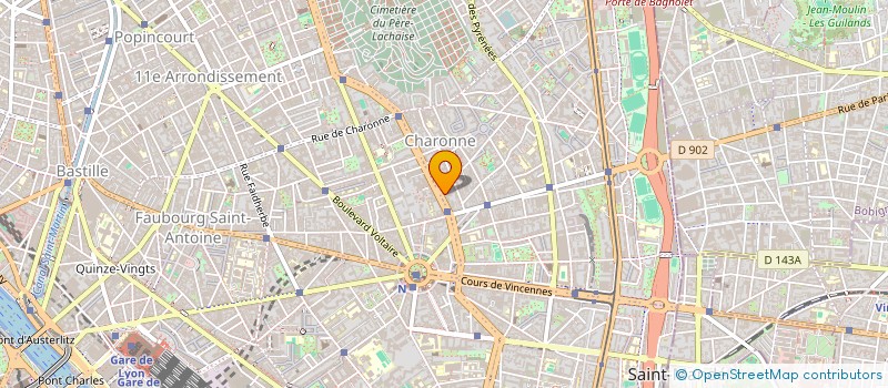 localisation de l'entreprise SYND.COPR. 103 RUE DES PYRENEES 75020 PA  PARIS