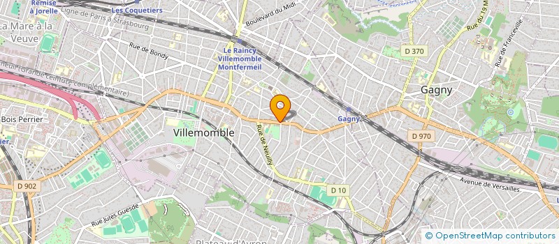 localisation de l'entreprise SYND.COPR. 105 GRANDE RUE 93 VILLEMOMBLE  VILLEMOMBLE